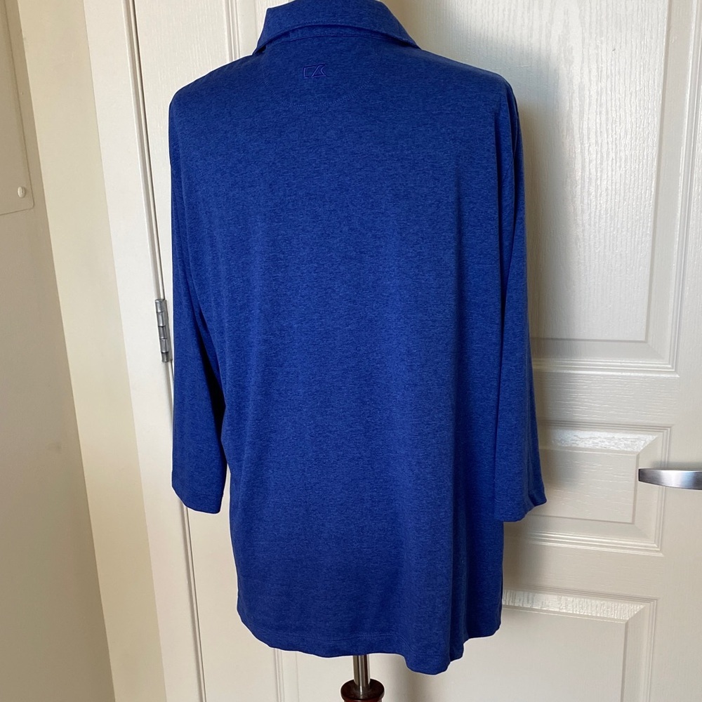 Cutter & Buck DryTec Women's Royal Blue Button Down Golf Shirt - Picture 3 of 6